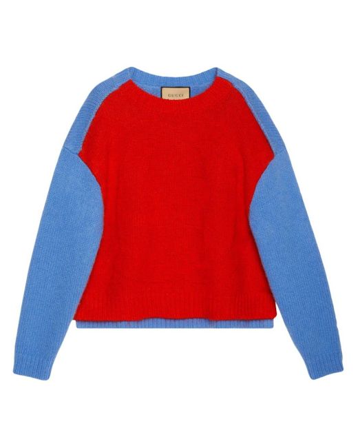 Gucci Interlocking G Mohair Jumper in Red Lyst UK