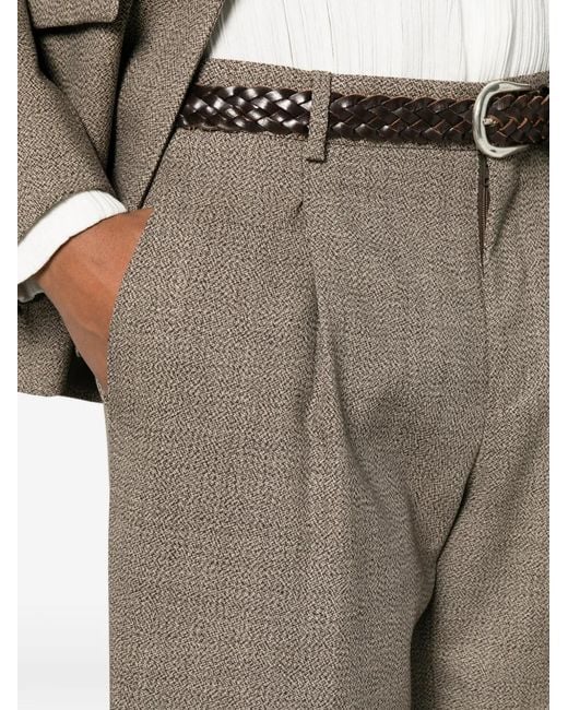 Sandro Gray Pleated Trousers for men