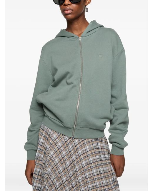 Acne Studios レディース グリーン ジップ スウェットパーカー 【公式 