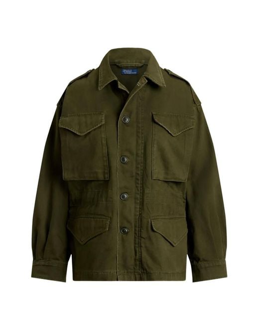 Polo Ralph Lauren Green Cropped Field Jacket