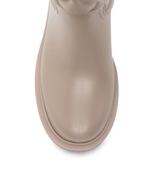 Moncler Natural Gesteppte Stiefel Mit Logo-Patch