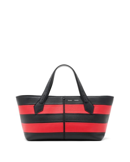 Proenza Schouler Red Chelsea Striped Tote Bag
