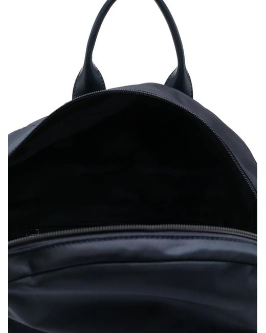 Kiton Blue Zip-Pocket Backpack for men