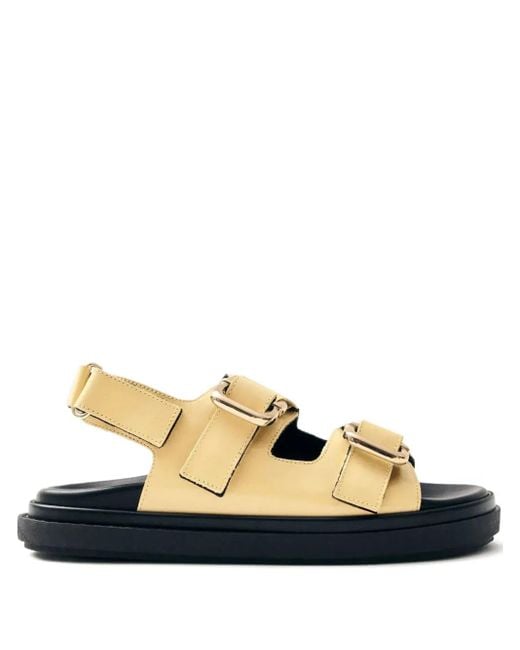 Alohas Yellow Harper Leather Sandals