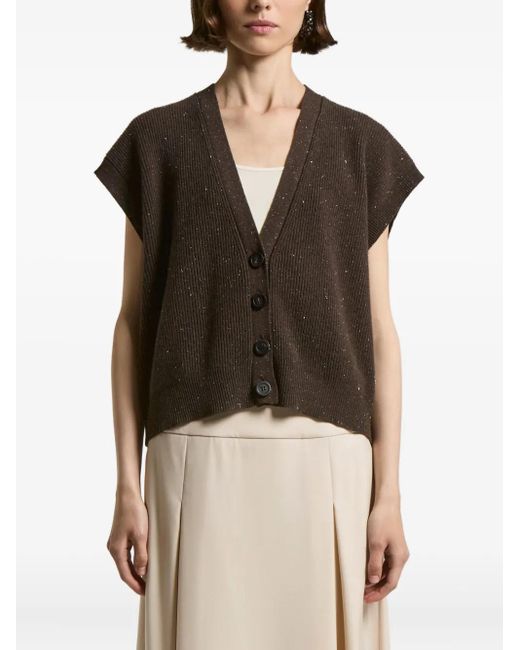 Cardigan À Effet Moucheté Peserico en coloris Black