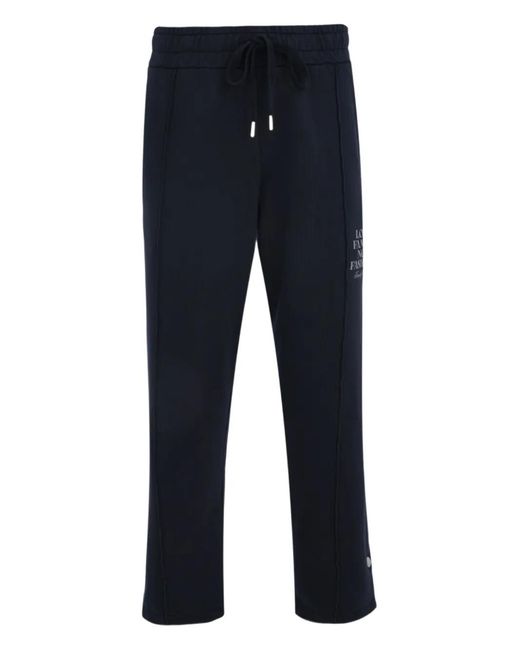 FAMILY FIRST Blue Lfnf Drawstring Track Pants for men