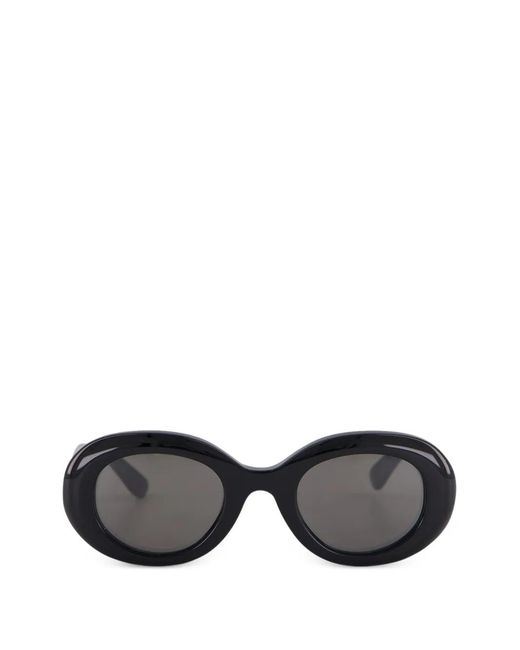 Emmanuelle Khanh Black Queen Oval-Frame Sunglasses