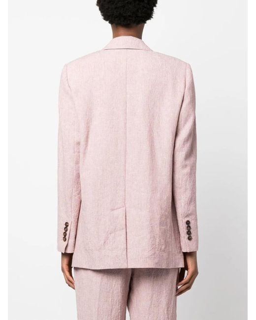 Brunello Cucinelli Blazer Met Dubbele Rij Knopen in het Pink