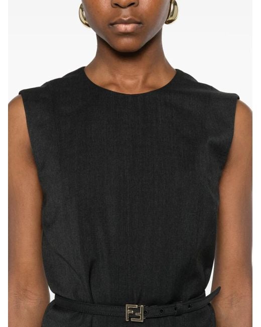Fendi Black Kleid aus Wollgemisch