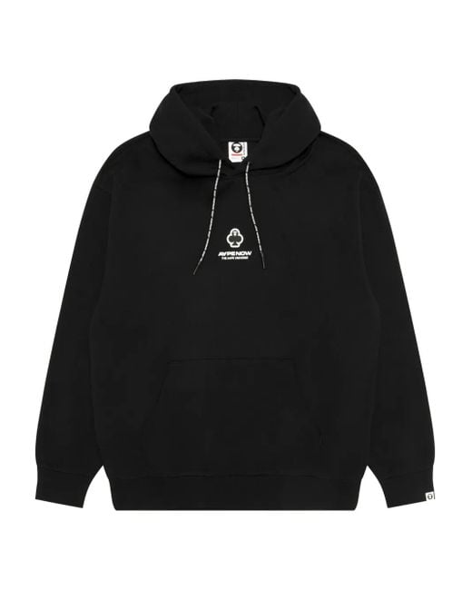 Aape By A Bathing Ape Black Logo-Details Hoodie for men