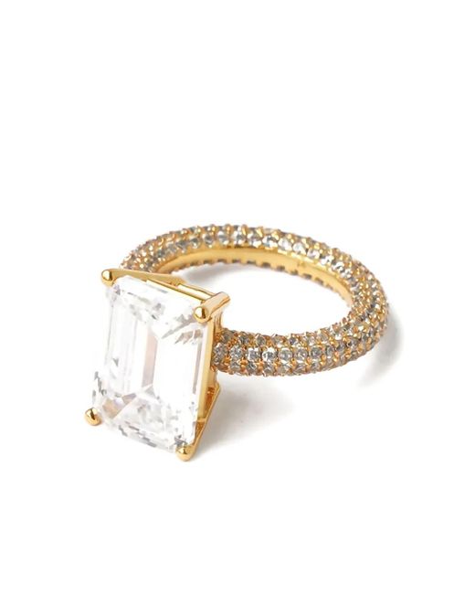 Izabel Display White Mega Rectangle Ring