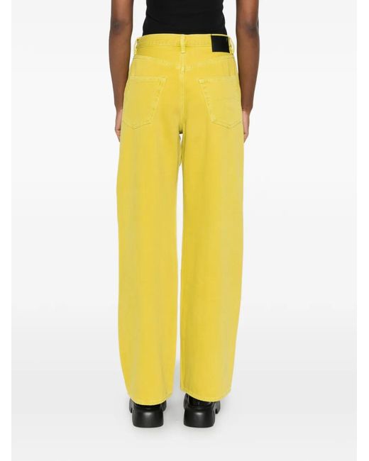 R13 Yellow Damon Pleated Jeans
