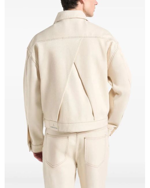 Giacca Denim Damien Con Piega Sul Retro di Manière De Voir in Natural da Uomo