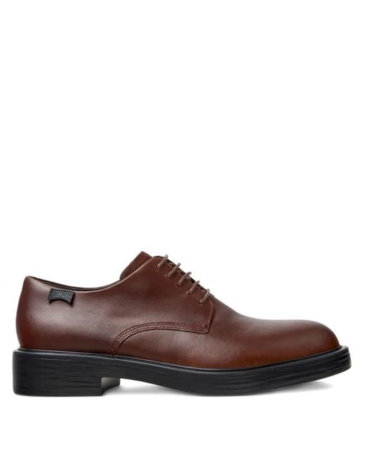 Camper Brown Dean Leather Derby Shoes for men