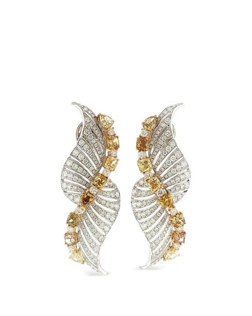 HYT Jewelry White Wing Diamond Earrings