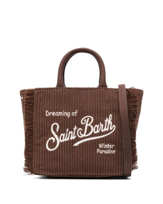 Mc2 Saint Barth Brown Mini Vanity Tote Bag