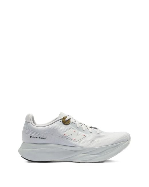 New Balance White X District Vision Sc Elite V5 Logo-Patch Sneakers