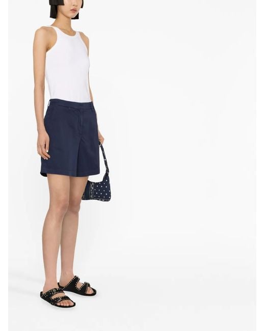 Jacob Cohen Blue Straight-Leg Chino Shorts