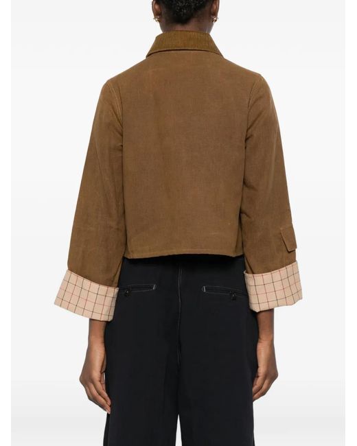 Barbour Brown Dalbury Corduroy-Collar Jacket