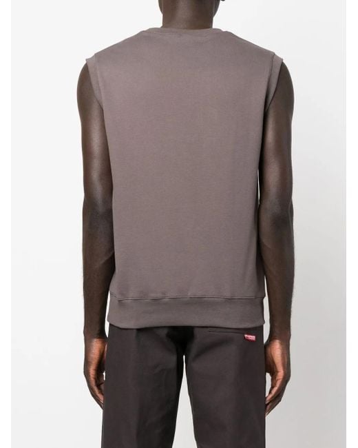 GR10K Gilet Met Patchdetail in het Gray
