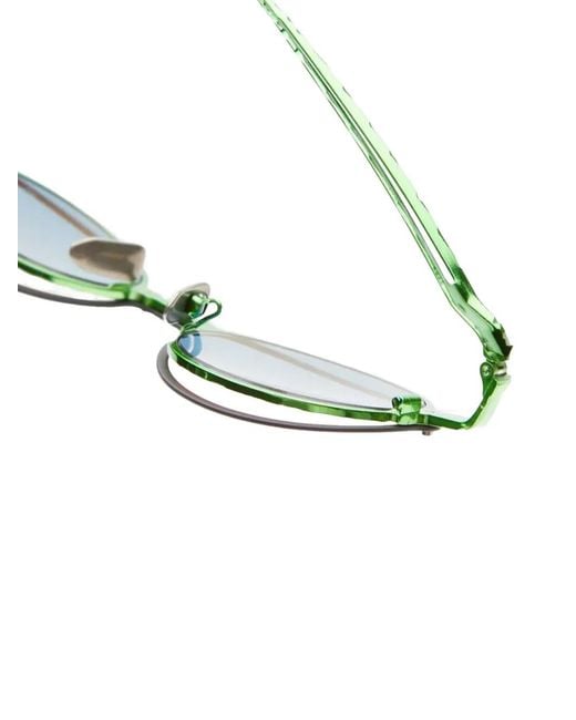 Kuboraum White Round-Frame Sunglasses