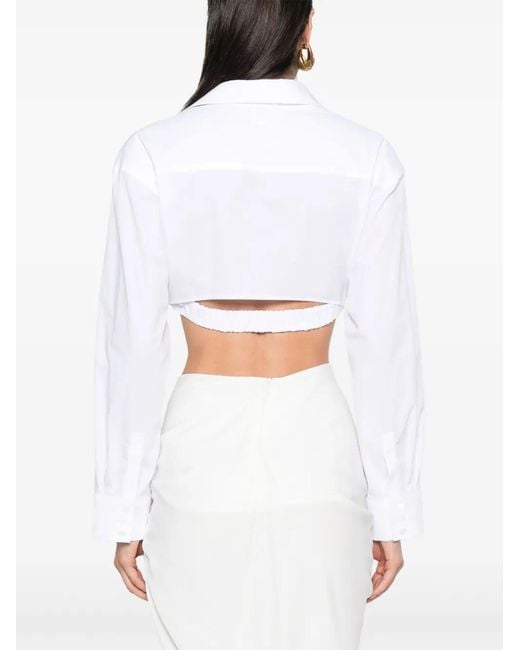 Jacquemus White La Chemise Bahia Courte