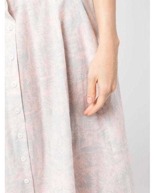 Philosophy Di Lorenzo Serafini White Toile De Jouy-Print Midi Skirt