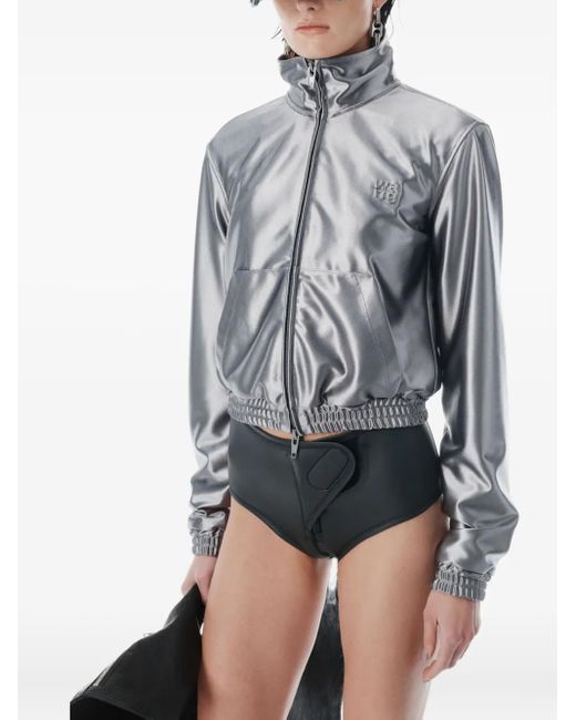 Alexander Wang サテン トラックジャケット Metallic