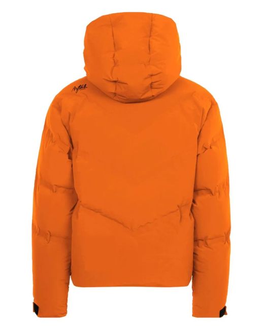 Aztech Mountain Orange Super Lite Hooded Zip Ski Jacket for men