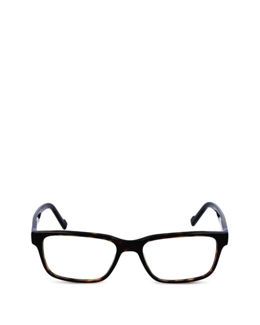 Zeiss Black Tortoiseshell-Effect Rectangle-Frame Glasses for men