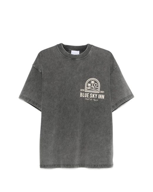 BLUE SKY INN Gray Resort Logo T-Shirt for men