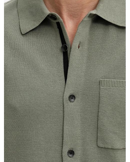 Rag & Bone Gebreid Overhemd in het Green voor heren