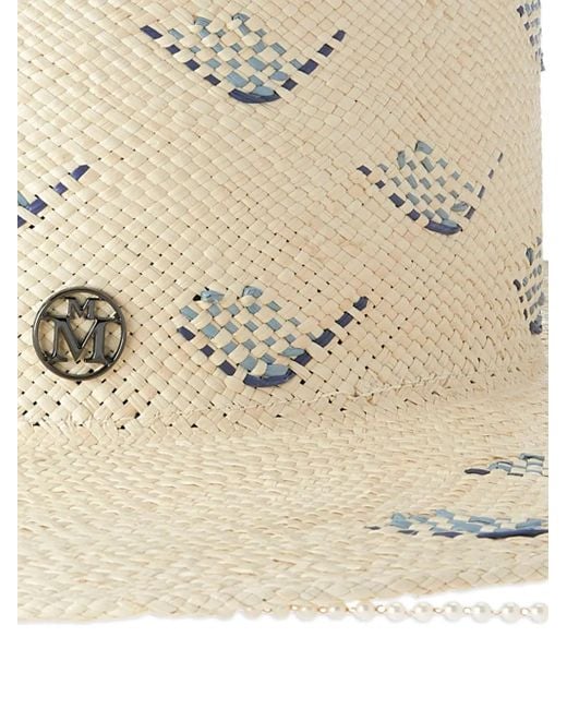 Maison Michel White Lana Straw Hat