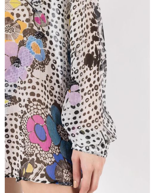 Amir Slama Multicolor Graphic-Print Silk Shirt