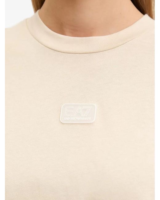 T-Shirt À Patch Logo EA7 en coloris Natural