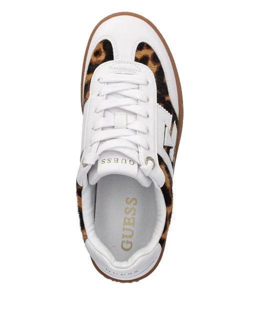 Guess White Leather Sneakers
