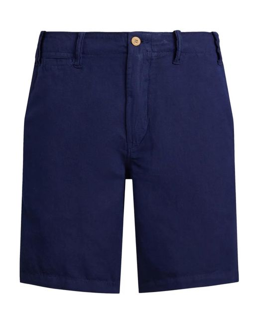 Polo Ralph Lauren Blue Buttoned Short for men