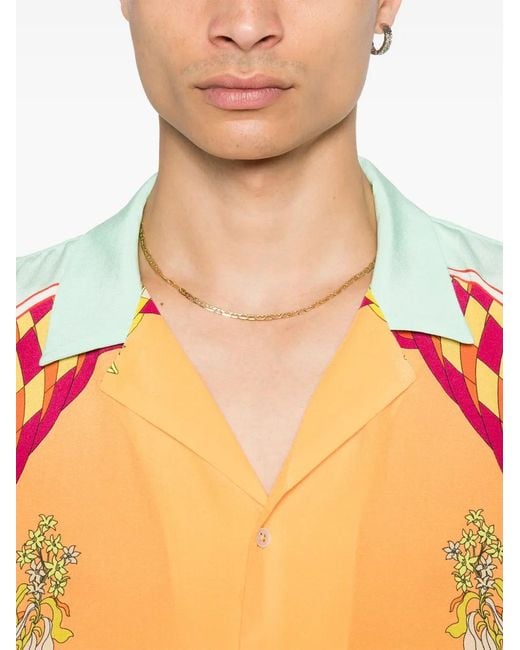 Camilla Orange Flower Child Society Shirt for men