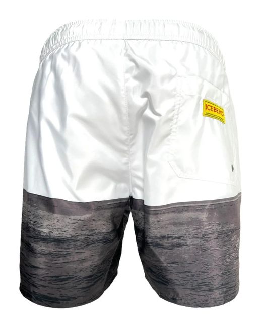 Iceberg Gray Bugs Bunny Seascape Swim Shorts for men
