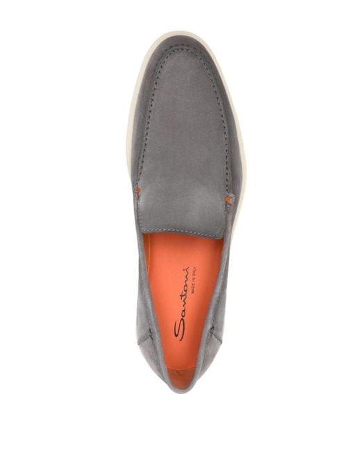 Santoni Wildleder-Loafer mit Farbverlauf-Effekt in Gray für Herren