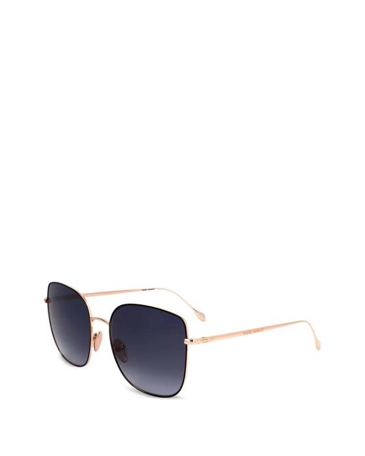 Isabel Marant Blue Geometric-Frame Sunglasses