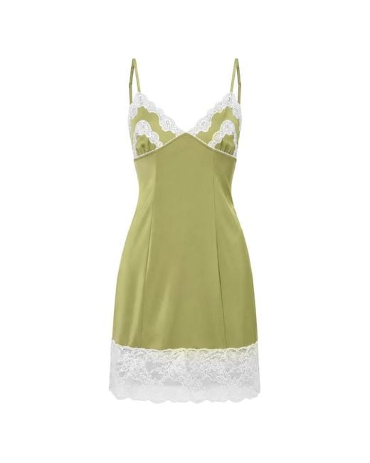 Chloé Green Lace-Trim Nightdress