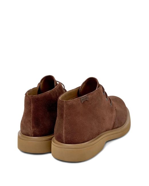 Camper Brown Normal Lace-Up Suede Boots for men