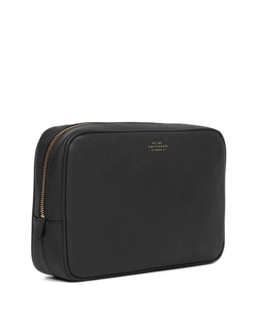 Smythson Black Organiser Tech Pouch