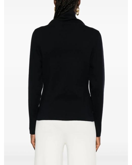 P.A.R.O.S.H. Black High-Neck Long-Sleeve Sweater