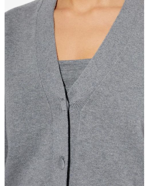 Officine Generale Gray Serena Button V-Neck Cardigan