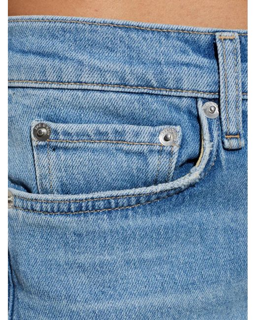 Rag & Bone Blue Faded Straight-Leg Jeans