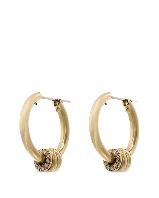 Spinelli Kilcollin Metallic 18Kt Ara Diamond Hoop Earrings