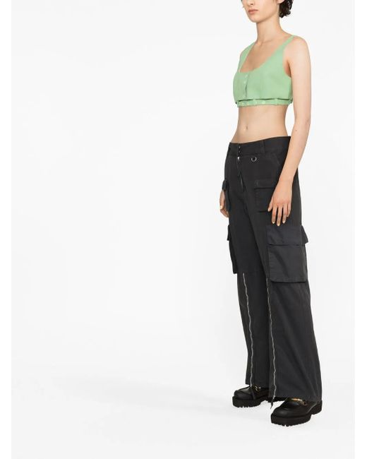 Ganni Green Organic Cotton Top