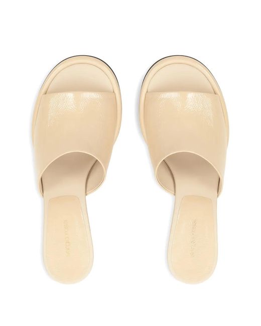 Sergio Rossi Natural 60Mm Orb Leather Mules